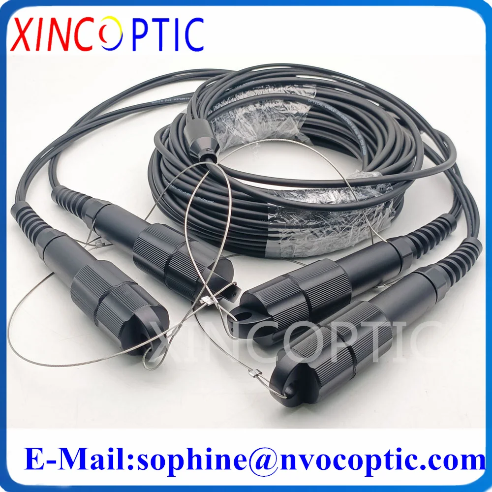 SM,6Core,G657A,Armored Black LSZH Cable,5.0mm,2Pcs PD(LC/UPC)-PD(LC/UPC) 6Fibers LC-LC SC Armored Fiber Optic Patch Cord Cable