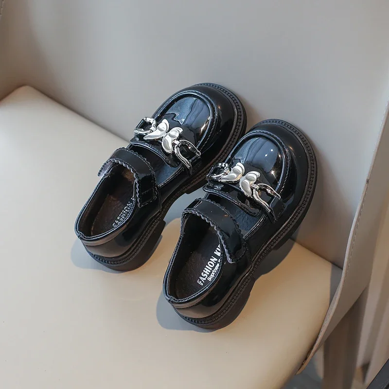 Primavera autunno appartamenti per bambini versatili scarpe in pelle per bambini nero causale ragazze scuola fondo spesso scarpe Mary Jane antiscivolo nuovo