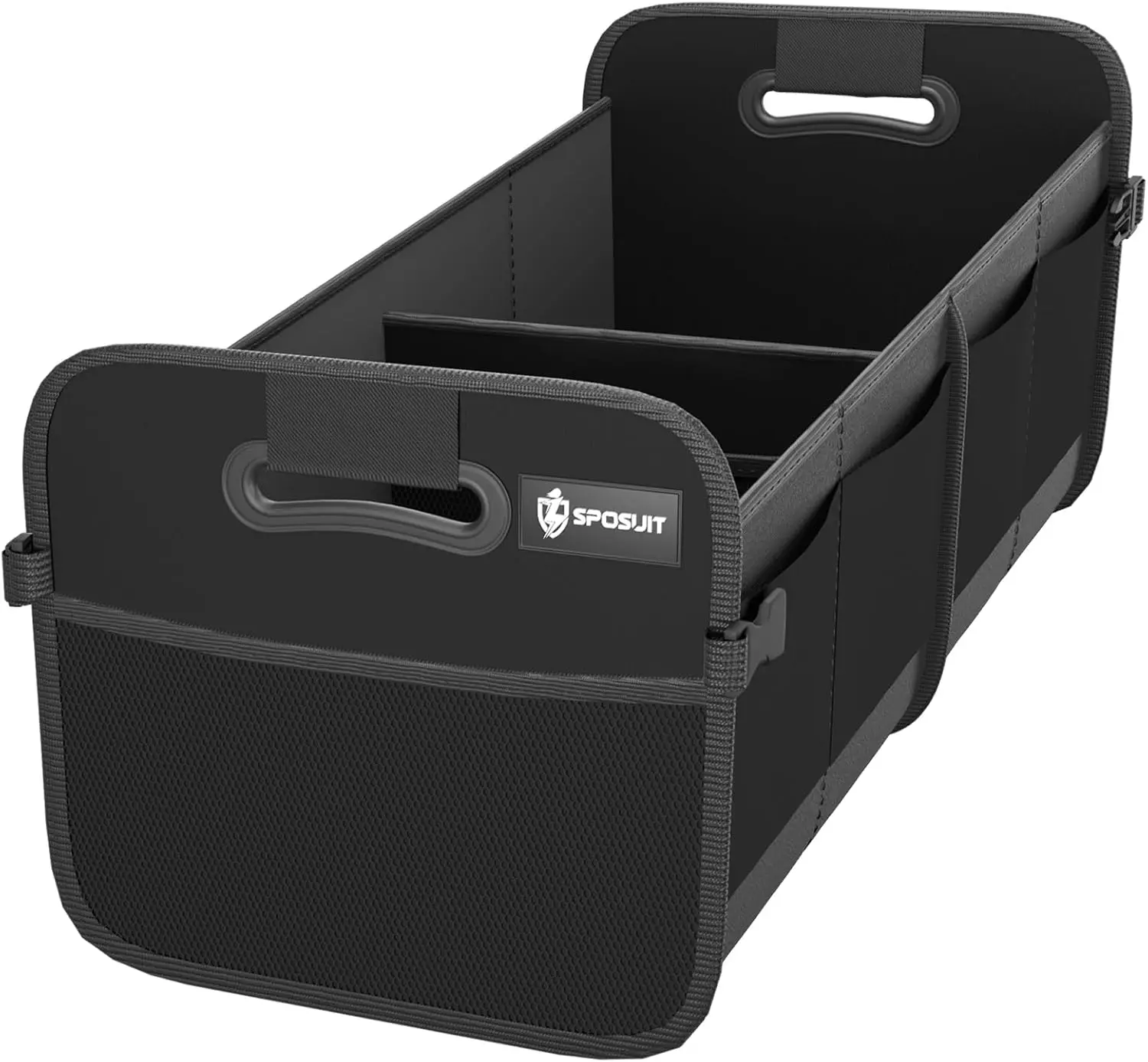 

Car Trunk Organizer 70L Collapsible with 11 Pockets & Reinforced Handles - Black