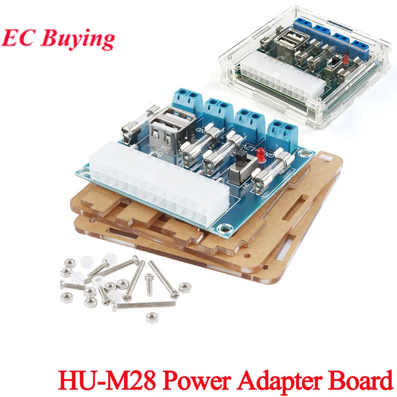 HU-M28W Desktop PC Power Computer ATX Transfer Board Power Adapter Supply Test Module Power Supply Circuit Outlet Module