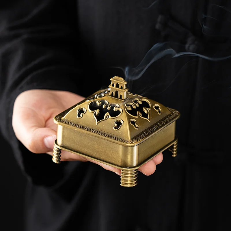 Ruyi Sifang Stove, Incense Burner, Household Incense Products, Air Purifying Decoration, Reverse Flow Incense, Agarwood