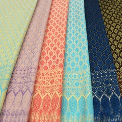 50X100Cm Dai Thai Ethnic Traditional Costume Fabric Southeast Asia Brocade Woven Straight Skirt Sew Diy Fabric Skirt Tube Dress