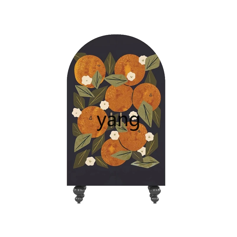 

TGF French retro money orange brocade simple solid wood wardrobe bedroom home hanging wardrobe