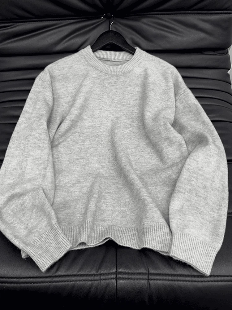 

Мужской свитер American Sle round Ne Oversize Lazy Sle, внутренняя одежда, вязаный одяг, мягкий, удобный, свободный крой, длинный све