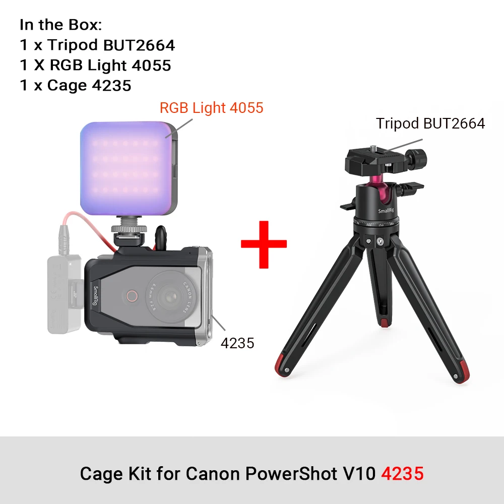 SmallRig Cage Kit for Canon PowerShot V10 Silicone with