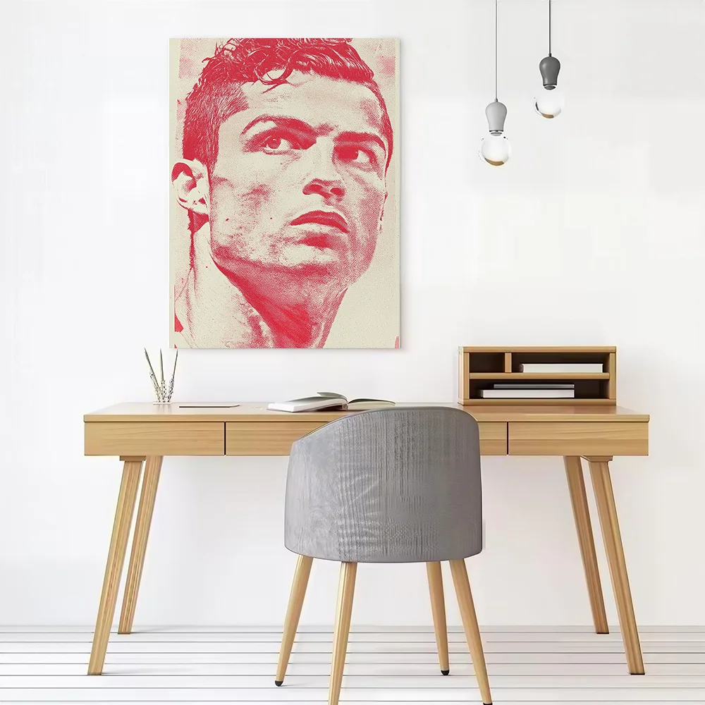 Cristiano Ronaldo Pop Art Portrait Poster Canvas Wall Art Personalized Print Modern Painting Perfect Gift for Wand Deko Bedroom