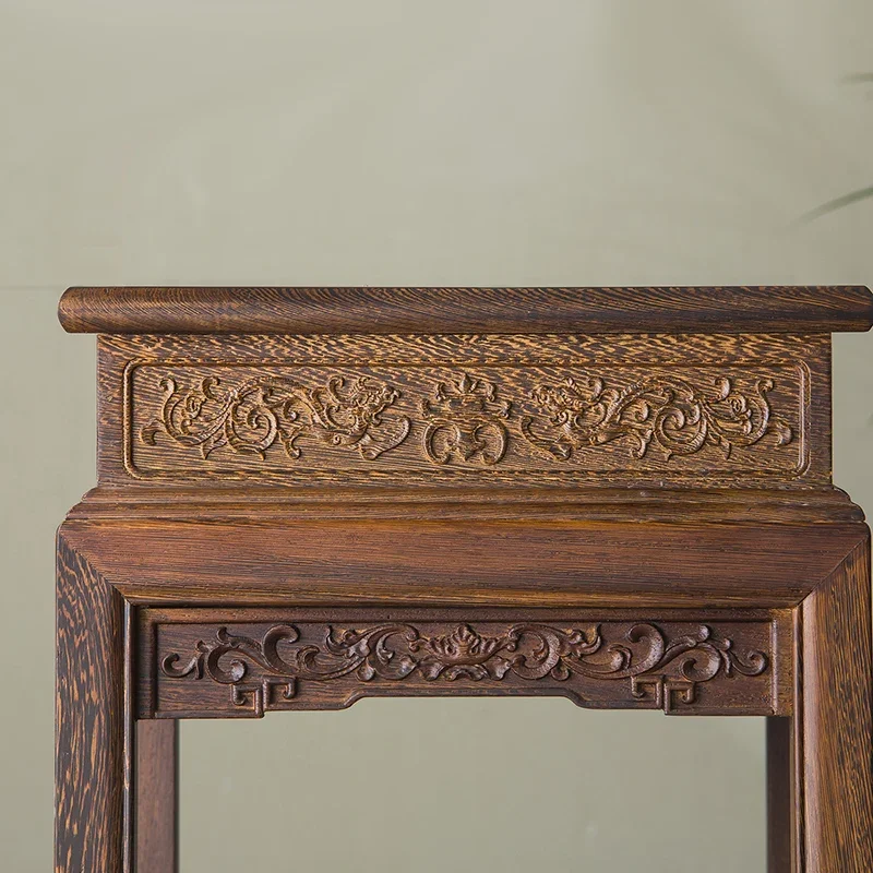 Carved Solid Wood Living Room Side Table Flower Stand Door Frame Bonsai Stand Indoor Flower Pot Rack1 image 5