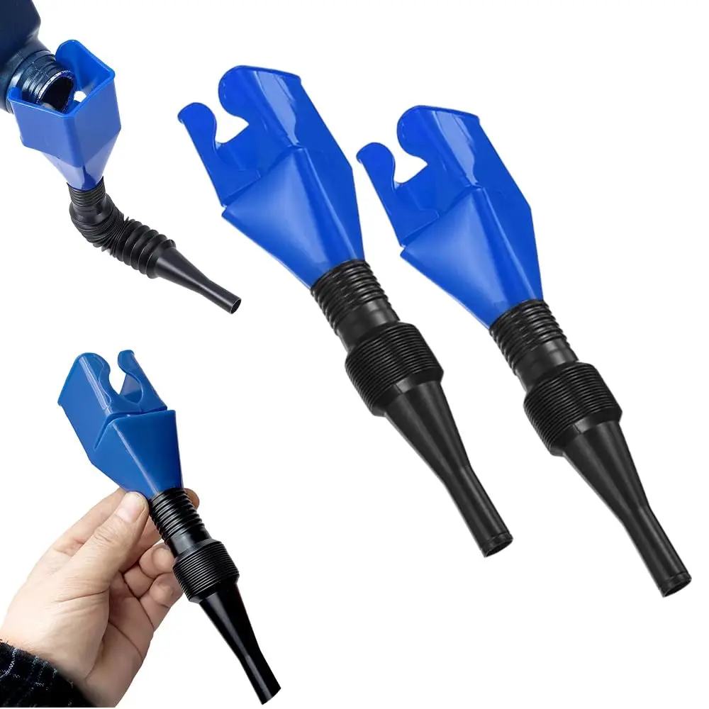 2Pcs Car Refueling Funnel Gasoline Foldable Engine Oil Funnel Tool Plastic Funnel Car Refueling Tool Auto Accessories