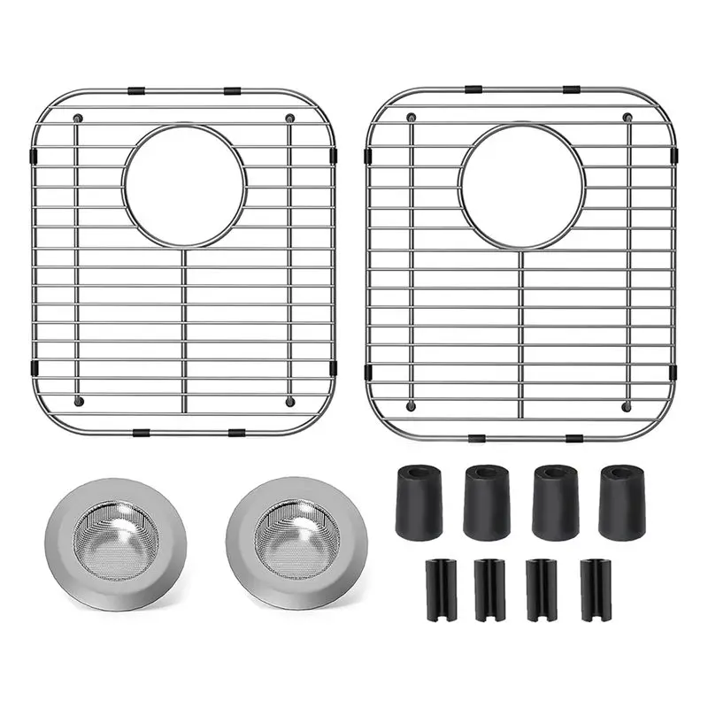 DT19-Kitchen Sink Grid, 2 Pack Stainless Steel, 13.2