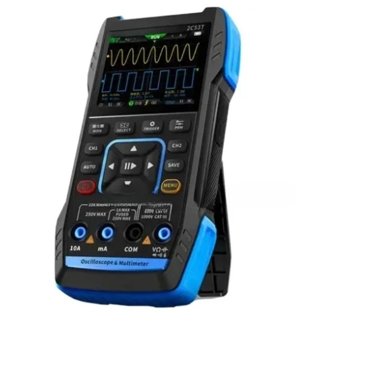 

2C53T Upgraded Handheld Oscilloscope, 50MHz Bandwidth, 3IN1 Digital Oscilloscope Multimeter DDS Generator