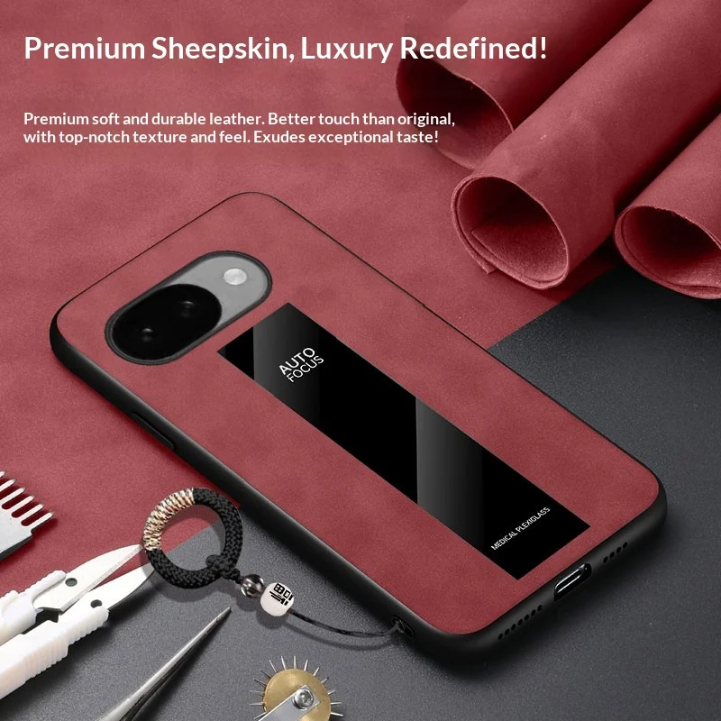 Für Google Pixel 10A 10 Pro XL Fall Luxus Porsche Leder Antike Hand Seil Abdeckung für Google Pixel 9A 9 Pro XL Stoßstange Funda