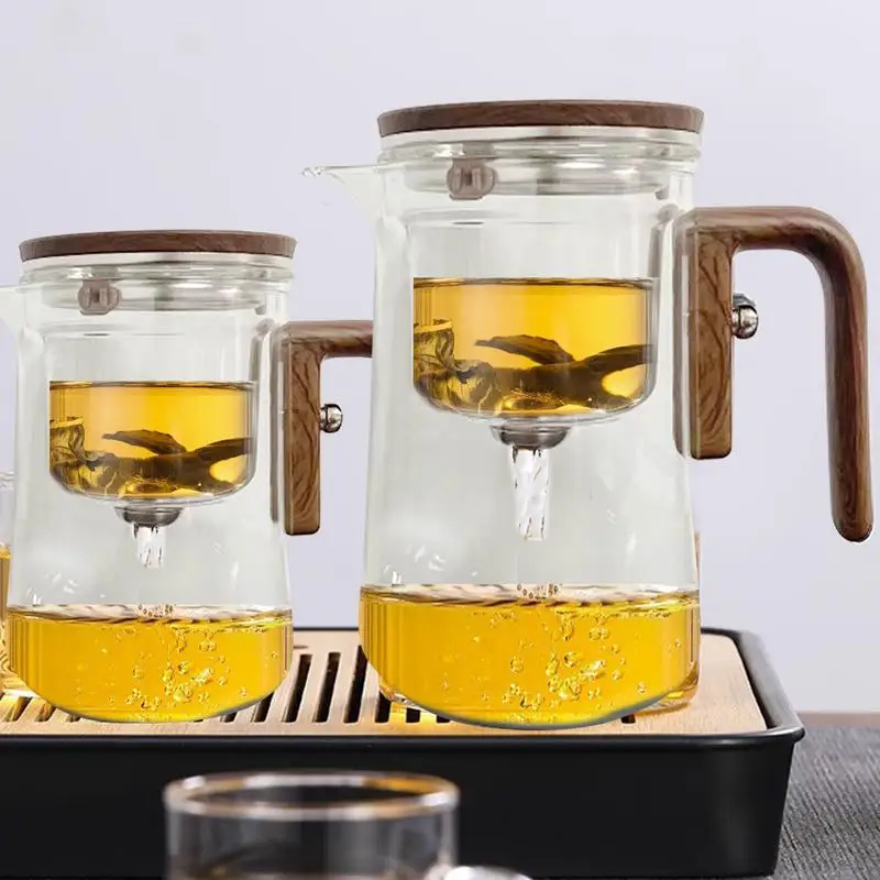 Glass Tea Pot Kettle Infuser 500ML/700ML Teapot Water Separation Inner Magnet One Click Magnetic Switches Anti-Spill Tea Pot