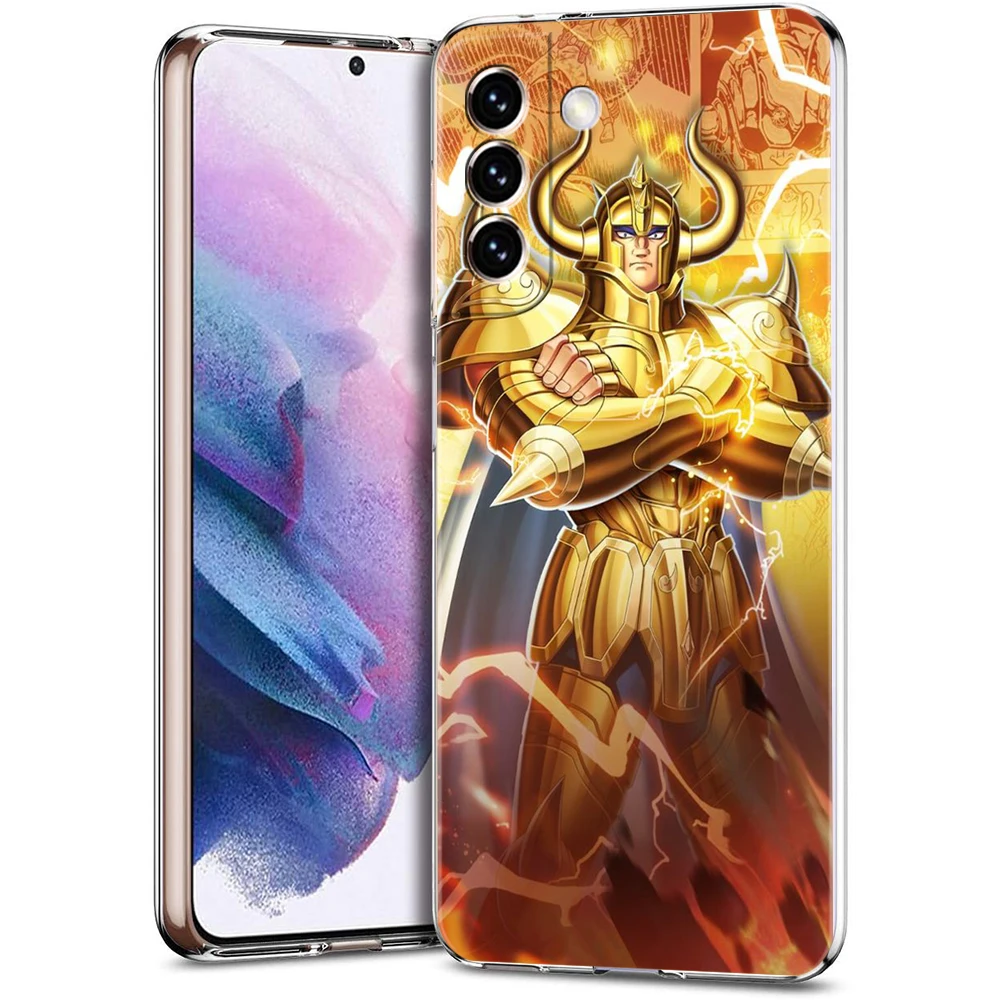 Saint Seiya Knights Of The Zodiac Phone Case for Samsung Galaxy S24 S23 S22 S20 S21 FE Ultra S10 S10E S9 S8 Plus Transparent Bag