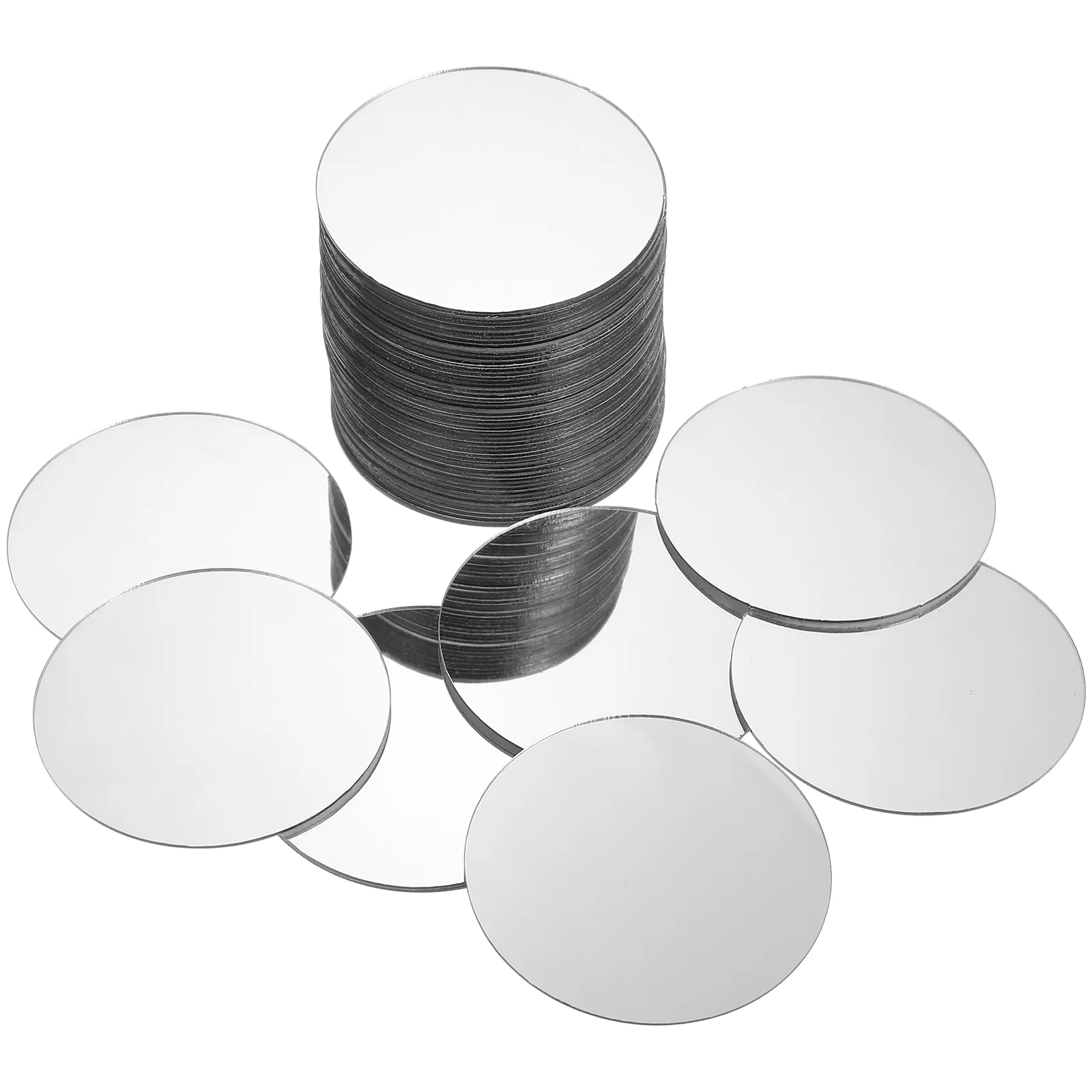 

60 Pcs Small Round Mirror Tiles Mini Bulk Stickers Centerpieces for Tables Acrylic Circular