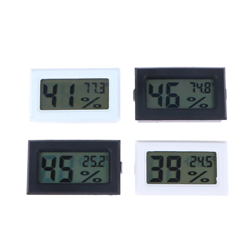 Mini Digital Humidity Meter Thermometer Hygrometer Sensor Gauge LCD Temperature Aquarium Refrigerator Monitoring Display Indoor