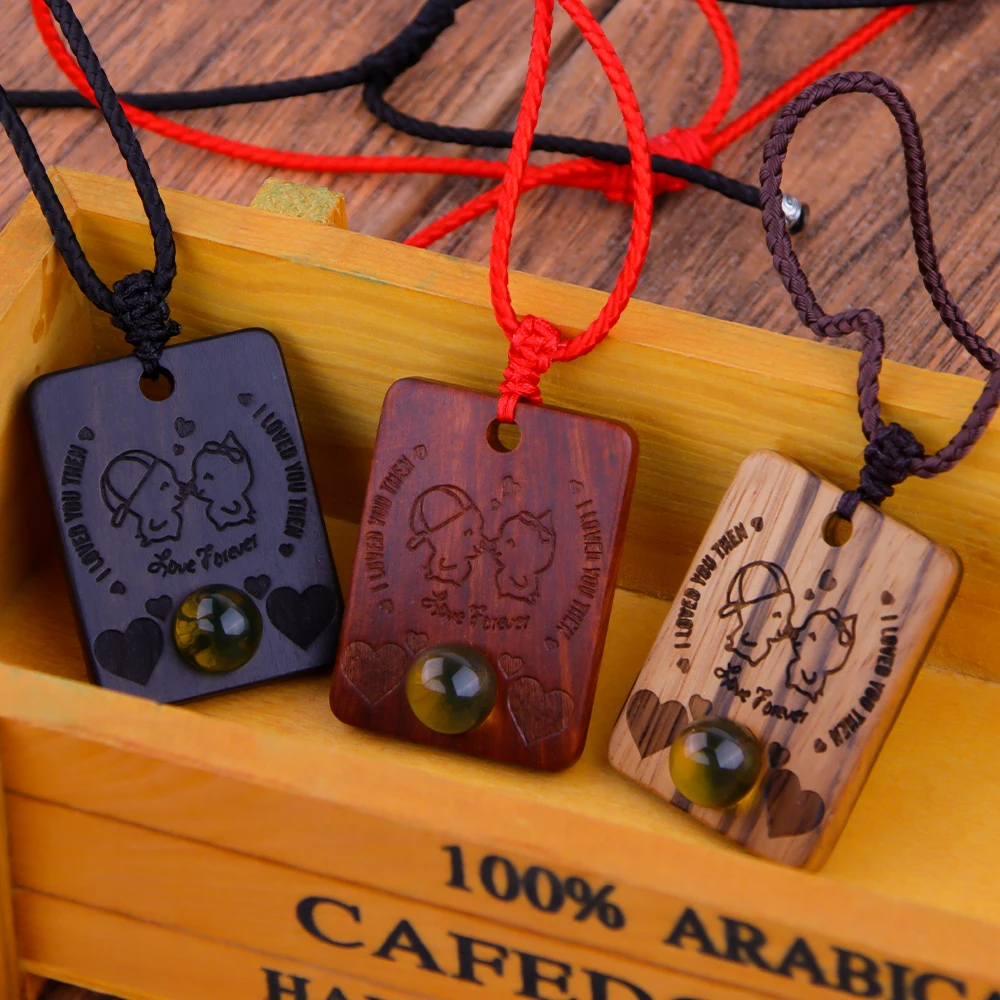 

Sandalwood Xq Blue Amber Square Tag - Engrave Your Legend And Give It To Your Eternal Love As A Sacred And Romantic Gift
