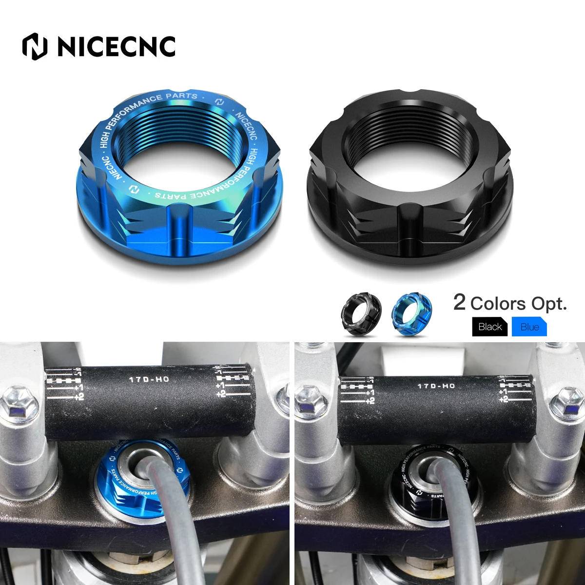 

NiceCNC Steering Stem Nut For Yamaha WR 250F 250FX 450F YZ 125 125X 250 F X 450F Billet CNC-machined Motocross Accessories