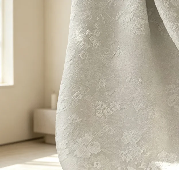 French Floral Chenille Velvet Cream Style Custom Size Customized  Curtains for Living Dining Room Bedroom Blackout Luxury