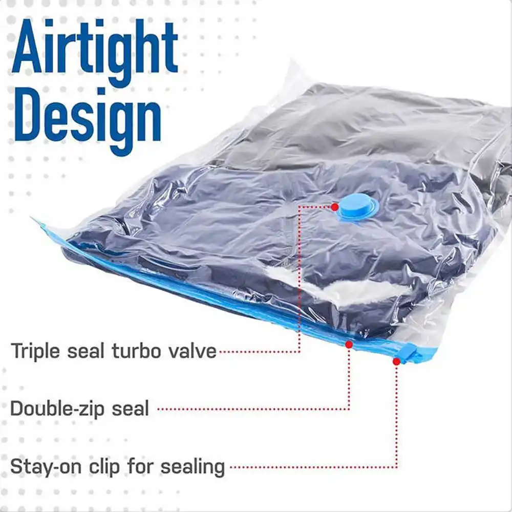 Vacuum Storage Bag Space Saver Luggage Wardrobe Organization 40x60cm 60x80cm Airtight Sealed Compression Bags For Home Travel