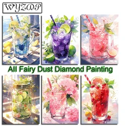 Fruit cup 100% Fairy Dust Diamond Painting Art Landscape Full Diamond Embroidery Set AB Diamond Art Crystal Decoration Home Gift