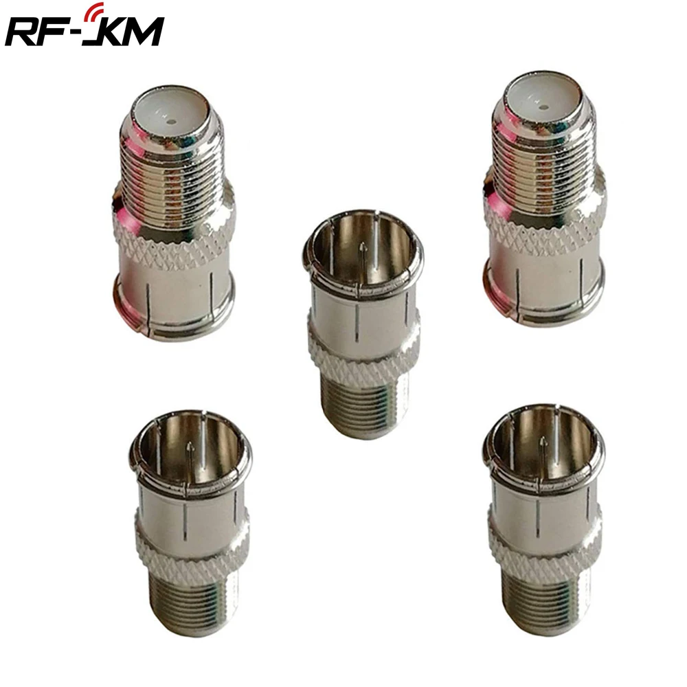 

5PCS F Female Jack to F Male Quick Push On Plug Adapter CATV RF Connector F Female to CATV Male RF Coaxial Connector