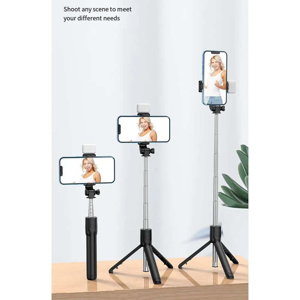 2024 New Wireless Bluetooth Selfie Stick Remote Shutter Tripod With Fill Light 360-Degree Rotation For Live Broadcasting