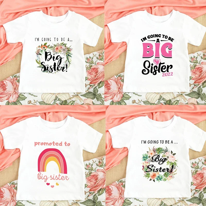 

I'm Being Promoted To Big Sister Kids T-Shirt Childrens Toddlers T Shirt Top 2022 Baby Announcement Toddler Shirt Clothes