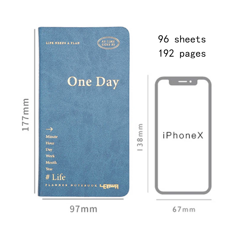 Daily Planner Pocket Notebook Time Management Schedule Book Portable Small Notepad Student Self-discipline Punch Book