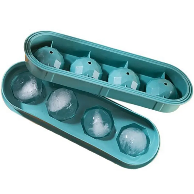 ABVJ-Round Ice-Cube Tray, Reusable Easy-To-Release Ice Ball Mold Tray For Whiskey, Cocktails Ice Ball Manufacturing