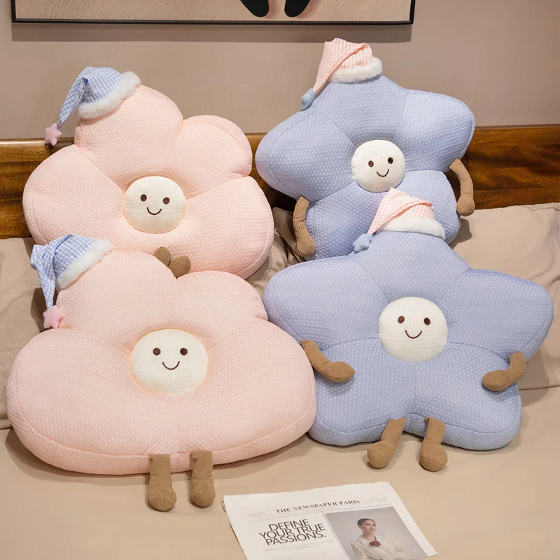 Star Cloud Ice Silk Pillow Summer Cool Hugging Pillow Lumbar Support Good Night Pillow Sofa Cushion Bed Decoration For Home