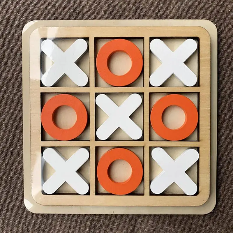 1PCS Houten Tic TAC Teen Bordspel Leisure Intelligente Familie Games Grappige Tafelspel Ouder-kind Xoxo Schaken os Schaken