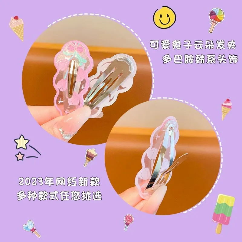 5Pcs/Set Newborn Print Alloy Hair Bow Snap Clips Fabric Plaid Hairpins Girl Kid Headwear Baby Hair Accessories Wholesale
