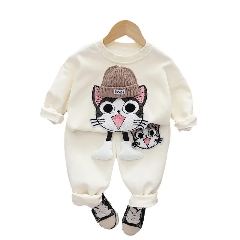 Girls Clothes Sets Spring Autumn 2025 Children Casual Sweatshirts Tops Pants 2pcs Sports Suit For Baby Tracksuits Kids Outfits 5