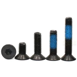 10Pcs/lot M3x6/7/8/9/10/11/12/16/17/20mm Black Hexagon Hex Socket Flat Countersunk Head Machine Screw Bolt