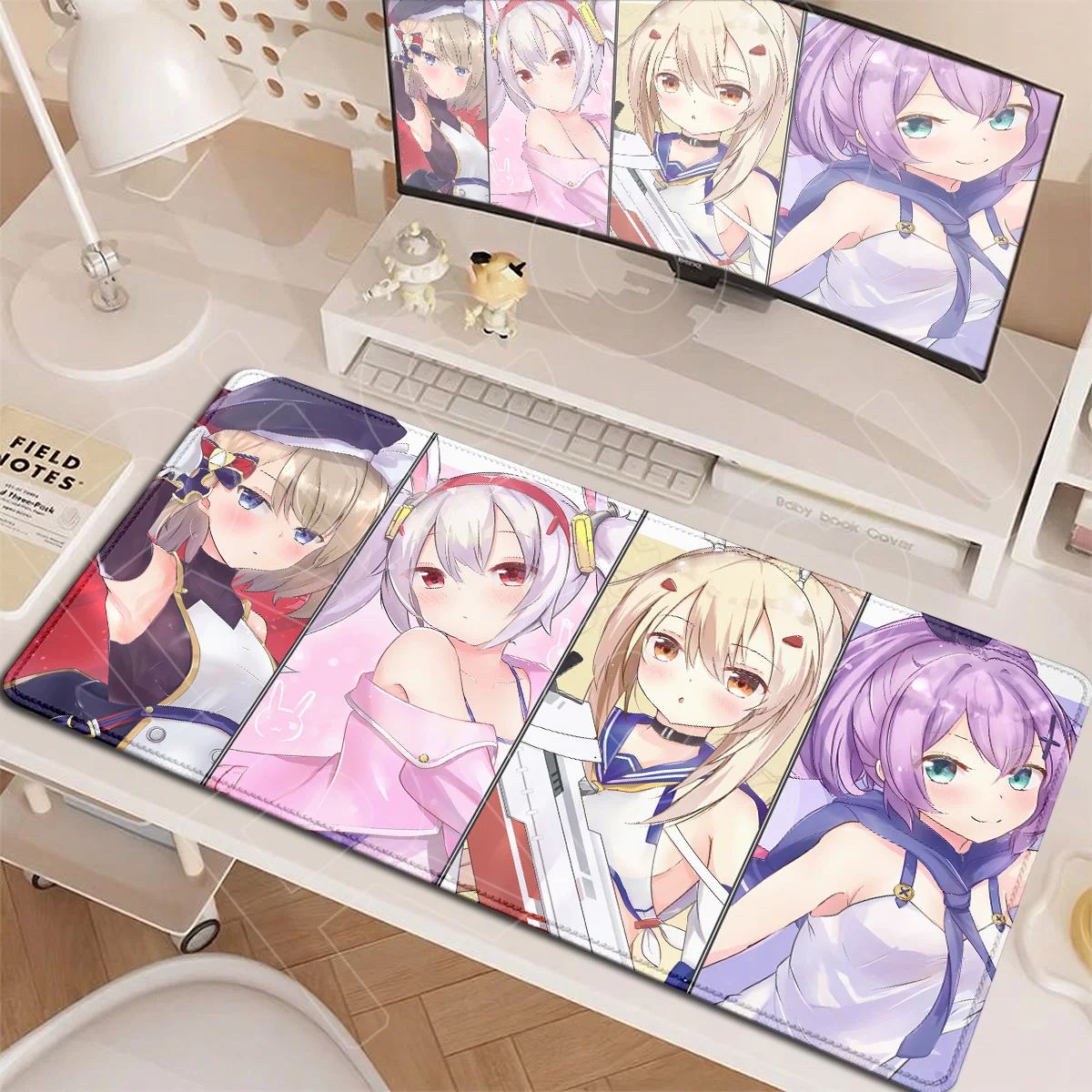 Azur Lane Kawaii Anime Game Girl Laffey Hot Mousepads 900x400mm Rubber Accessories Locking Edge Notebook Office Keyboard Carpets