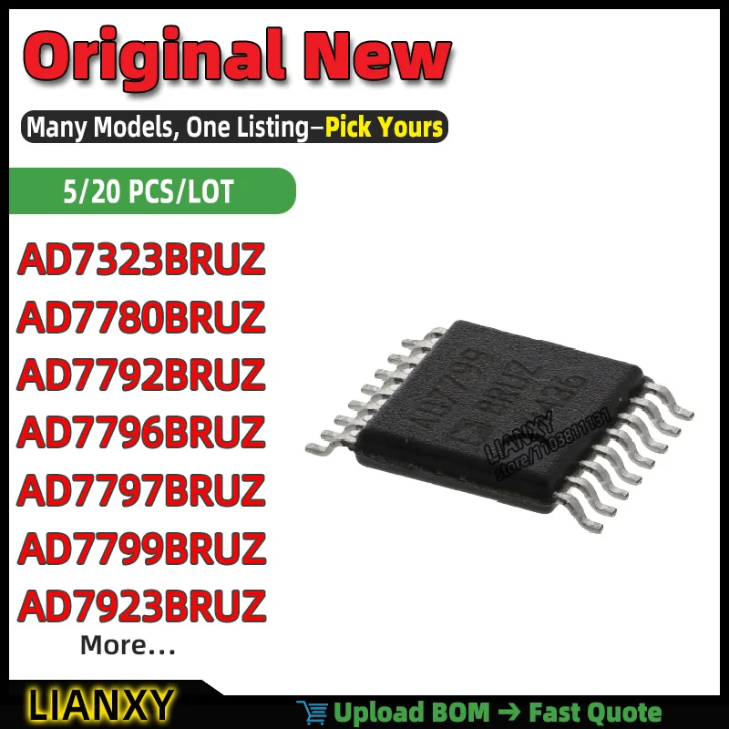 AD7792BRUZ AD7799BRUZ AD7923BRUZ AD7780BRUZ AD7323BRUZ AD7797BRUZ AD7796BRUZ TSSOP-16 DUAL OP AMP New Original