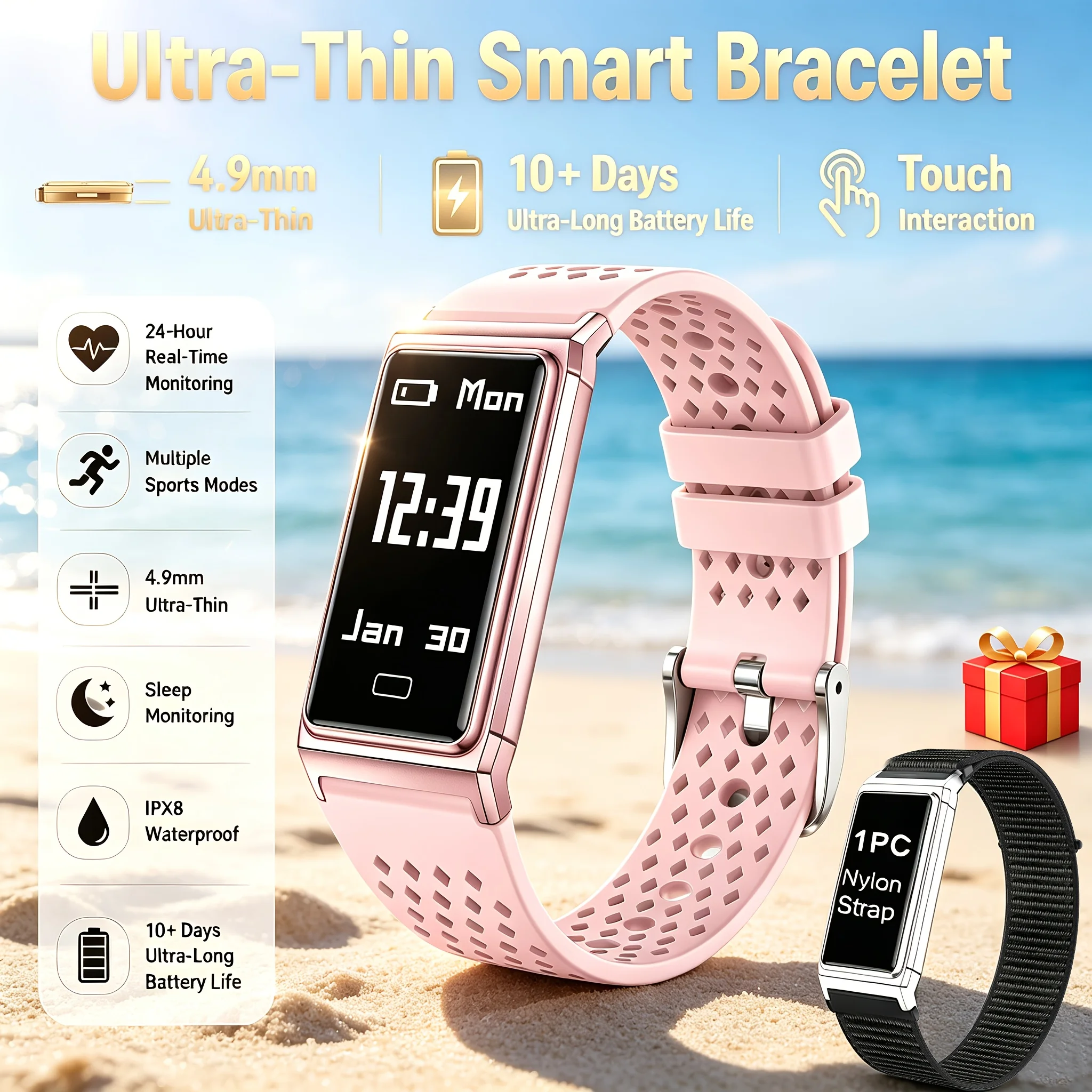 Smartwatch Slim Watches For Men - Novo Smartwatch Ultra-Fino 2026 para Mulheres