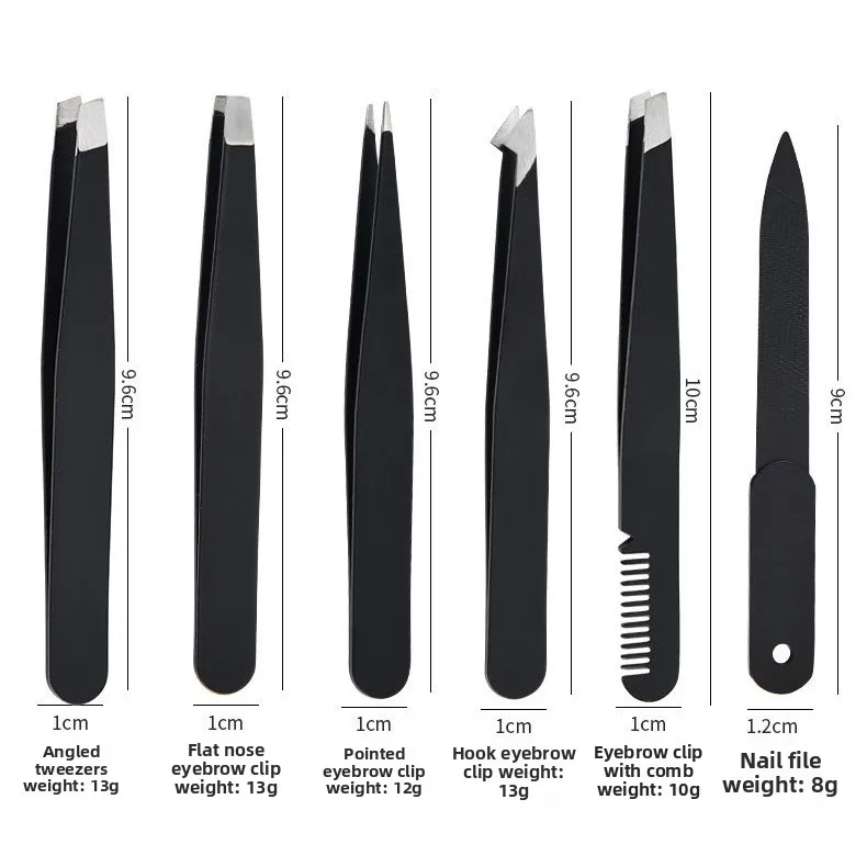 眉毛クリップセット、つけまつげピンセットセット、まつげピンセットセット