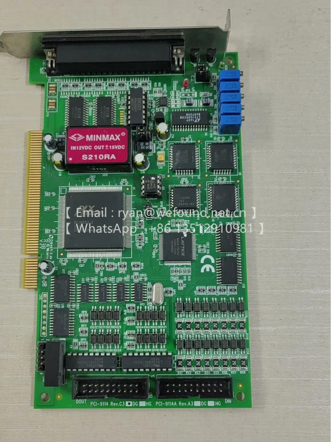 PCI-9114 REV C3 DG  32-CH 16-bit 100 kS/s Normal Gain Multi-Function DAQ Card