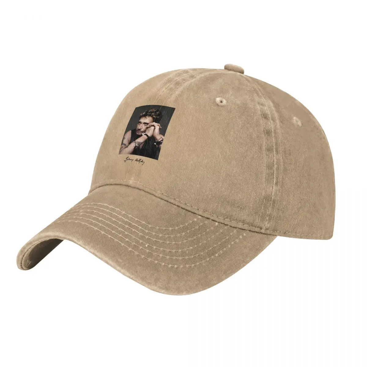 Johnny Hallyday Multicolor Hat Peaked Women's Cap Johnny Hallyday Portrait Couleur Classique Personalized Visor Protection Hats