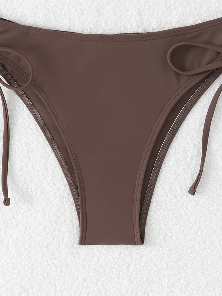 ชุดว่ายน้ำบิกินี่เอวสูงสำหรับผู้หญิง ปี 2026 ชุดว่ายน้ำผูกโบว์ ชุดว่ายน้ำแบบ bandeau ชุดบิกินี่แบบดันทรง ชุดบิกินี่สไตล์บราซิล ชุดชายหาด