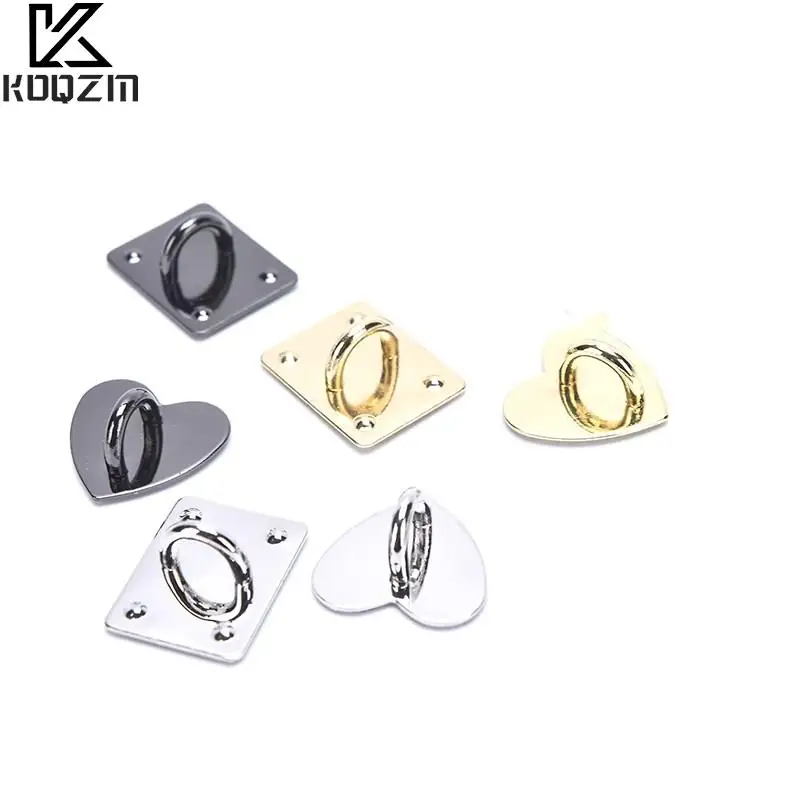 10pcs Non-detachable Metal Heart Ring Side Clip Buckle Hardware Hook Accessories DIY Arch Bridge Pendant Hanger 25mm