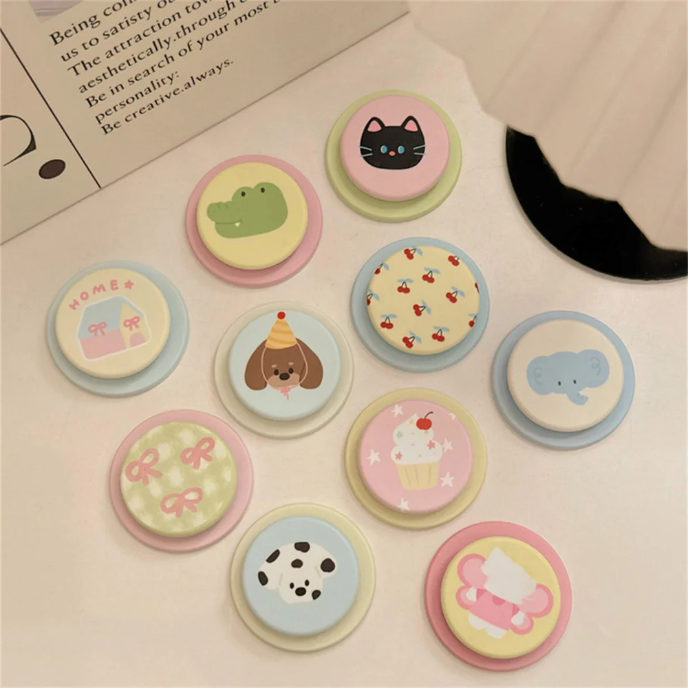 Cute Cartoon Dog Flower Pattern For Magsafe Magnetic Phone 16 15 Griptok Grip Tok Stand For iPhone Wireless Charging Case Holder