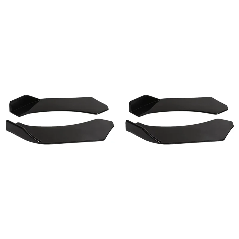 

R1-4Pcs Универсальный автомобильный передний бампер, разделитель для губ, спойлер из АБС-пластика, черный