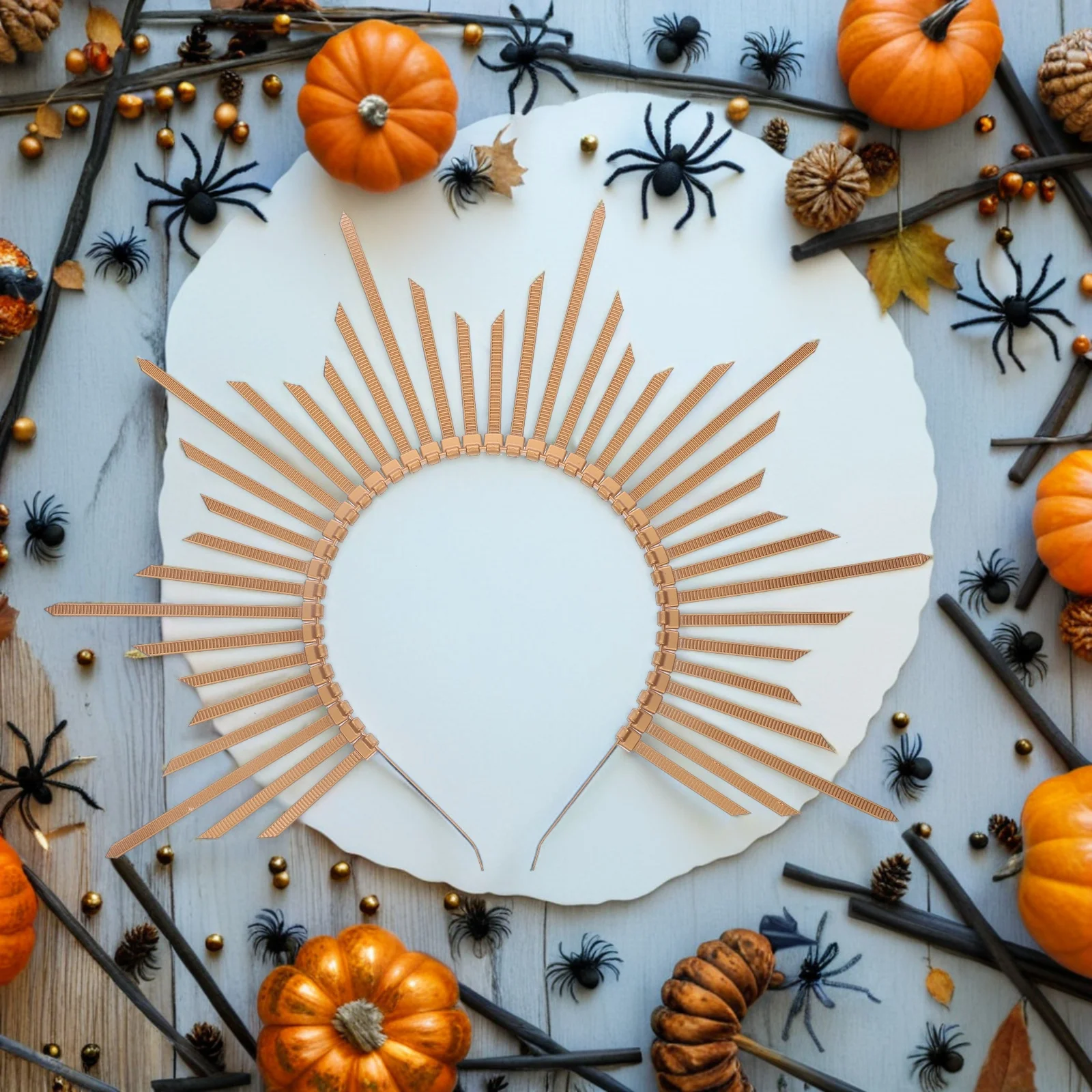 

Sunburst Spiked Crown Headwear Elegant Crown for Themed Parties Halloween Costumes and Special Occasions Accessories