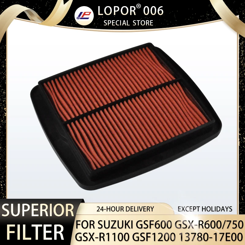 

Lopor Air Filter Motorcycle For Suzuki GSF600 95-99 GSX-R600 92-93 GSX-R750 92-95 GSX-R1100 92-97 GSF1200 96-99 13780-17E00