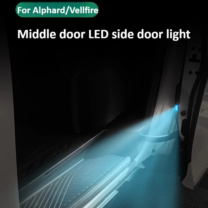 For Toyota 40 Series Alphard/Vellfire Mid-Door Light LED Side Light Edge Light Touch Black Shell Accessories