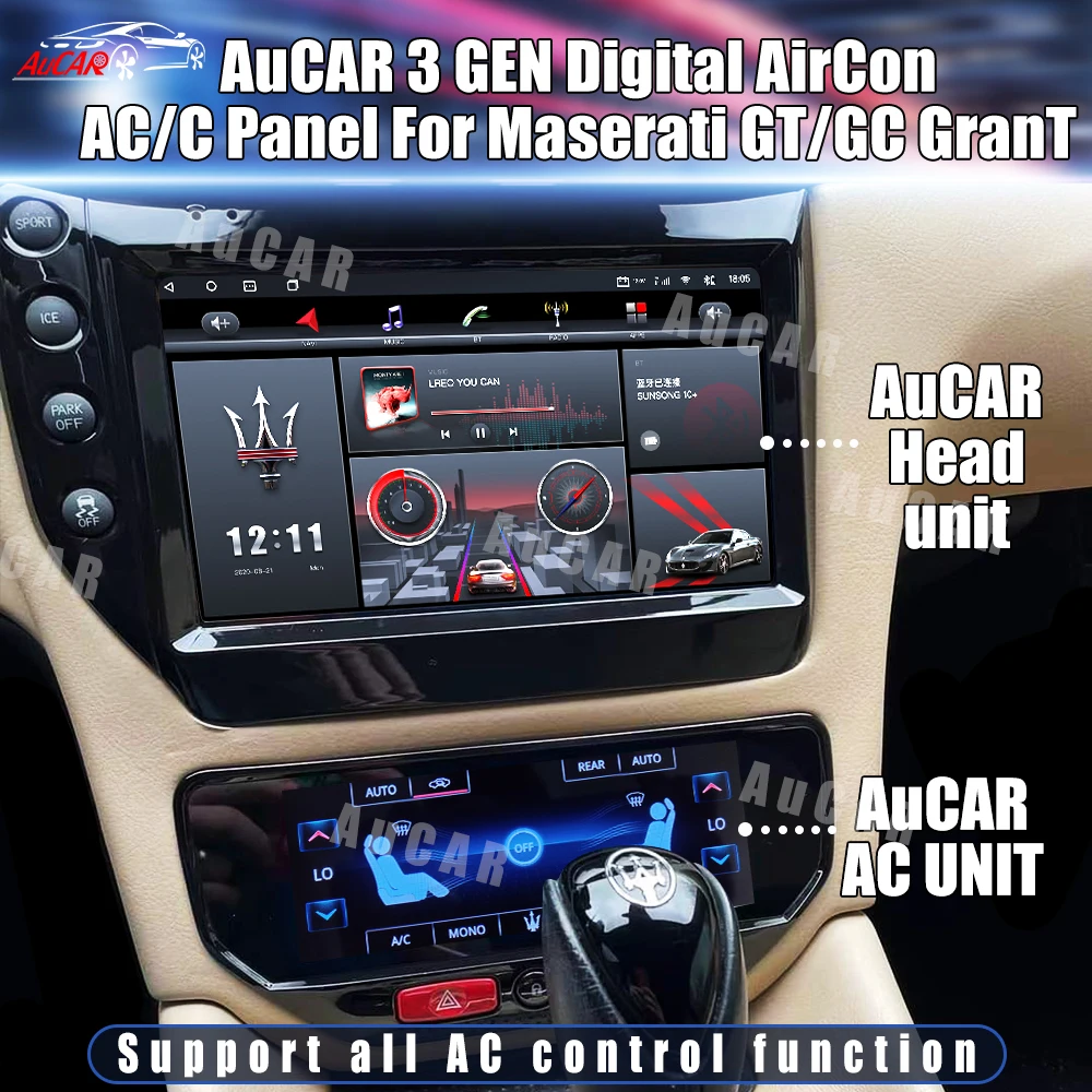 AuCAR 3 GEN Digital AirCon AC/C Panel for Maserati GT/GC GranTurismo 2007-2017