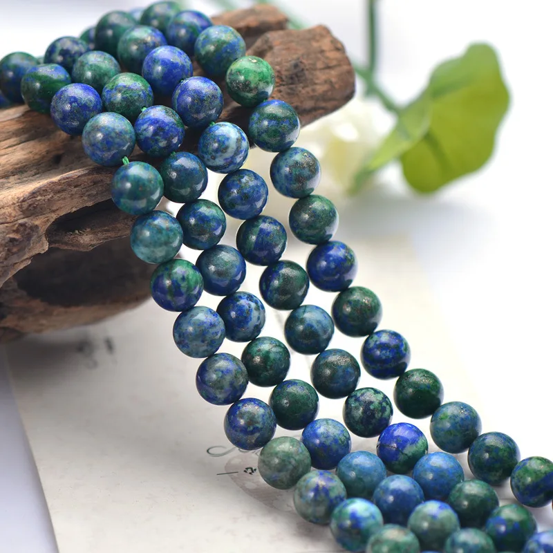 

Joanlyn Natural Blue Green Lapis Lazuli Beads NOT Dyed 6mm-16mm Smooth Polished Round 15 Inch Strand LL01