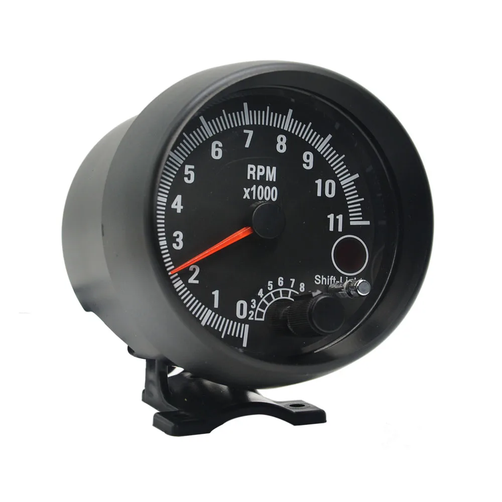 3.75 Inch Car Tachometer Gauge 7 Colors Light 0-11000 Rpm For 1/2/3/4/5/6/7/8 Cylinder Meter Racing Engine Hall pulse